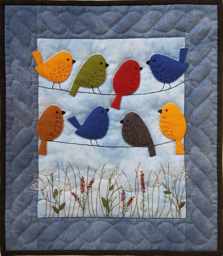 Birds On A Wire Wall Quilt Kit | Wall Quilt Hanging by Rachels of Greenfield | Crafts for Adults