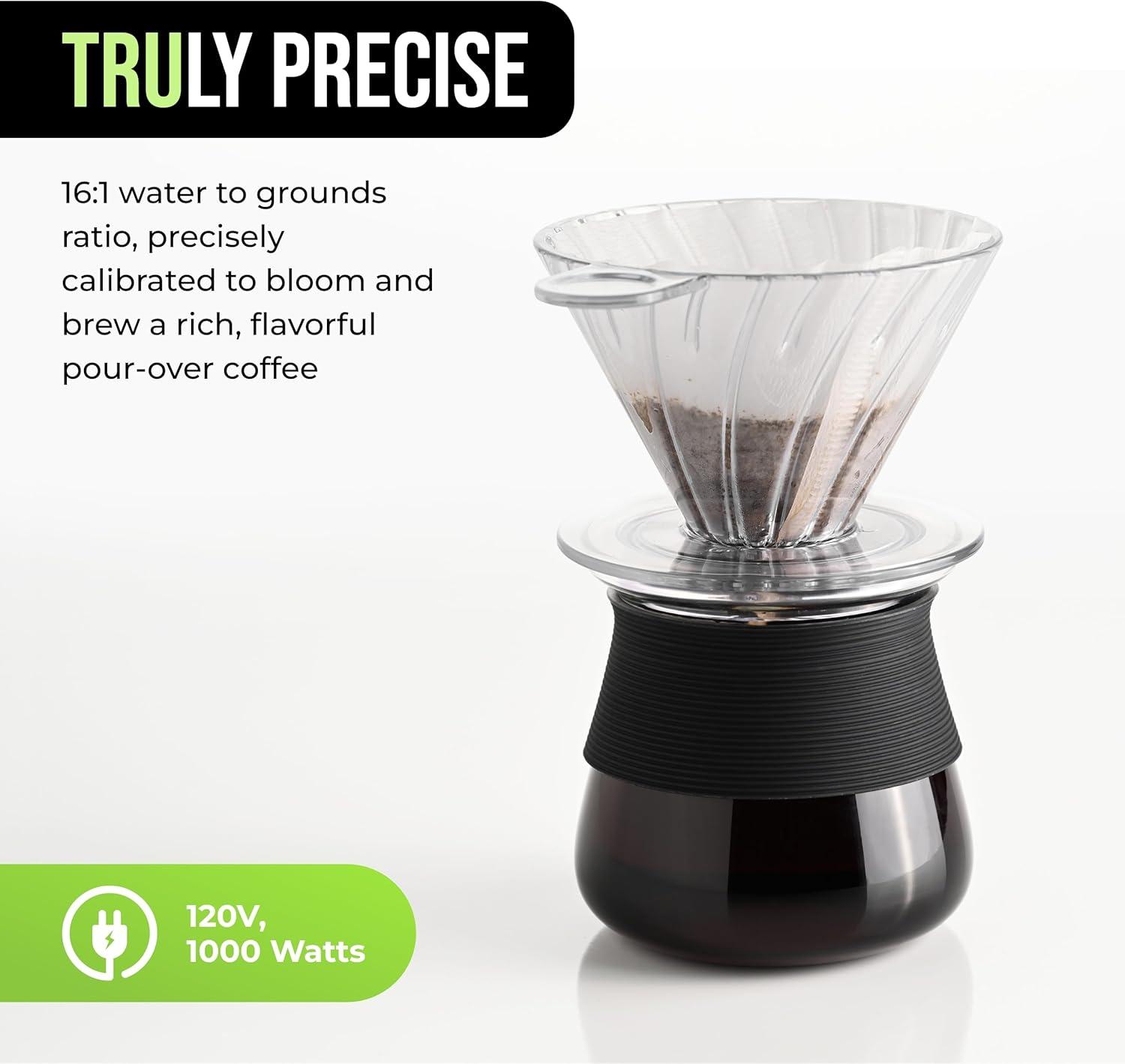 TRU Digital Control Pour Over Black 12-Cup Drip Coffee Maker