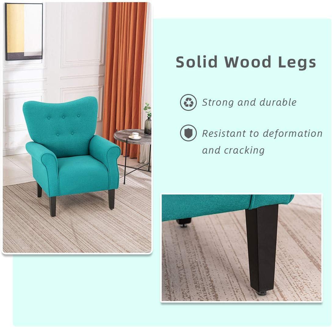 BELLEZE Accent Chair Armchair for Living Room - Allston (Mallard Teal)
