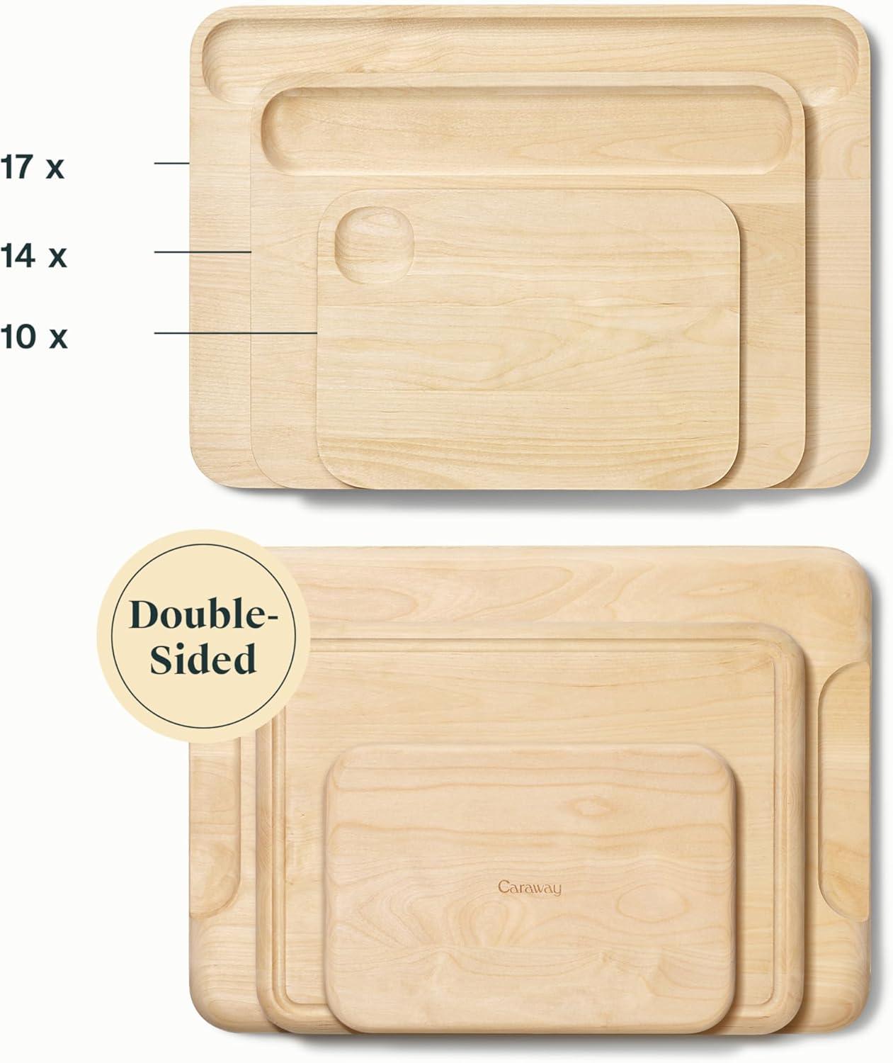 Medium Natural Birch Wood Cutting Board with Recessed Groove