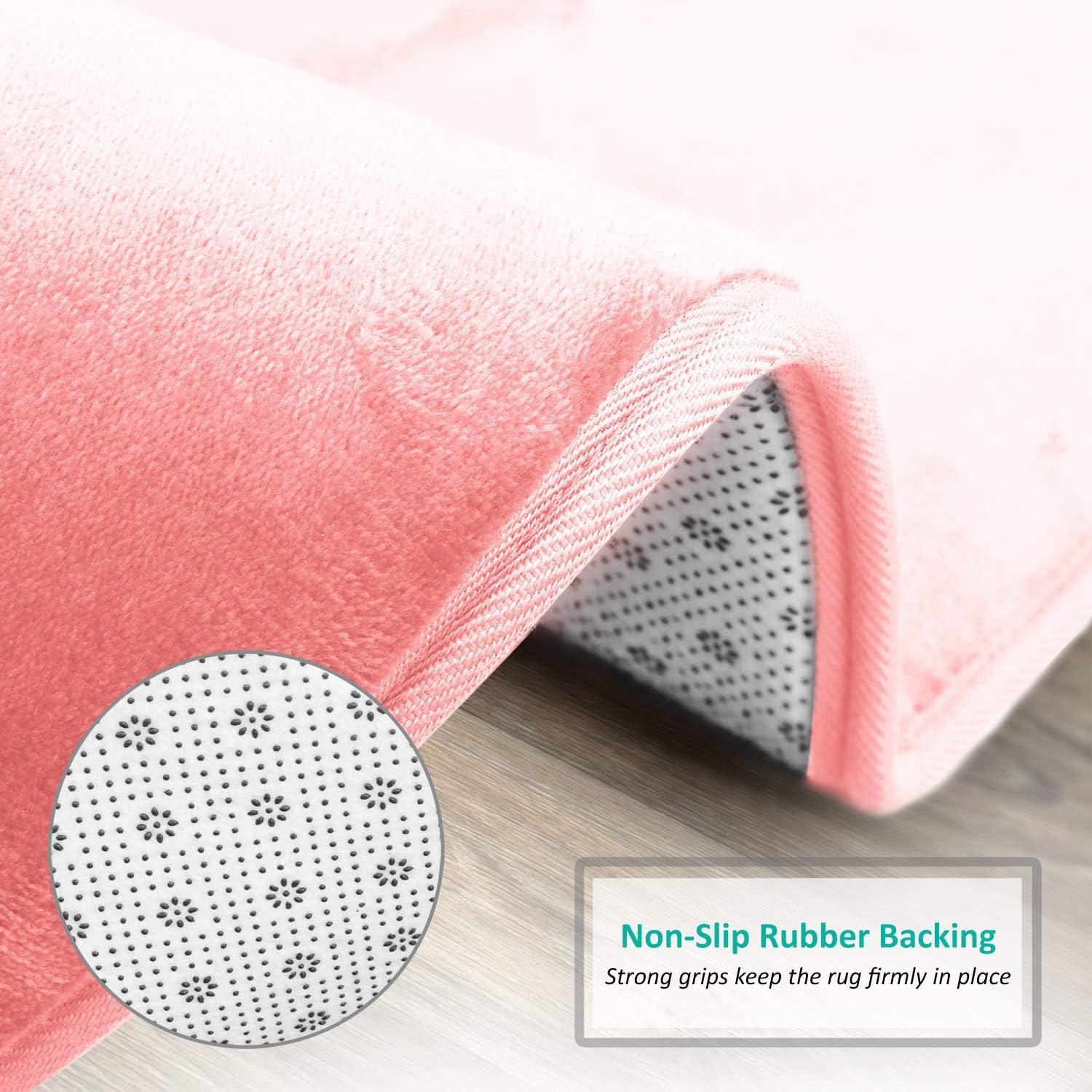 Clara Clark Ultra Soft and Absorbent Memory Foam Bath Rug Set with Non-Slip Backing