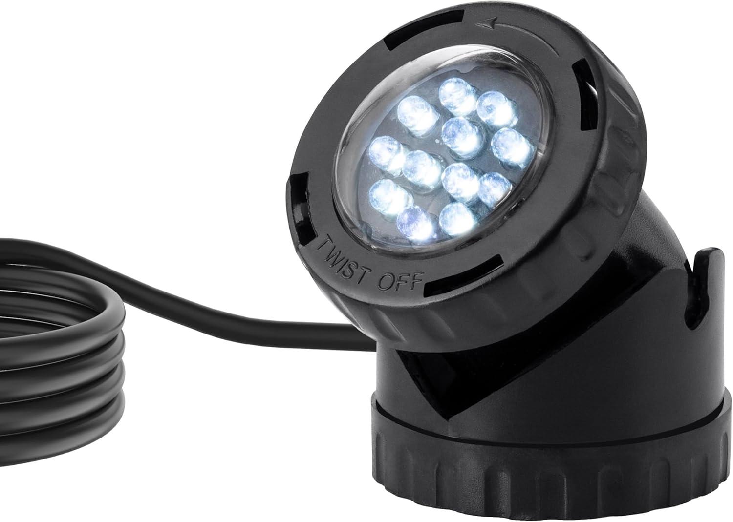 LED Submersible Light with Photocell & Transformer - Alpine Corporation: Weather-Resistant, Electric Powered Landscape Ground Spotlight