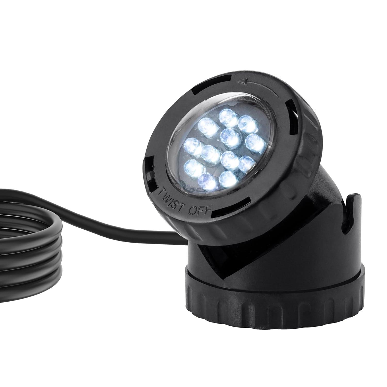 LED Submersible Light with Photocell & Transformer - Alpine Corporation: Weather-Resistant, Electric Powered Landscape Ground Spotlight