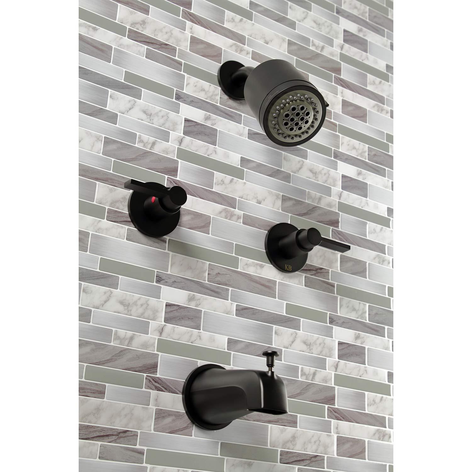 Kingston Brass NuvoFusion Double-Handle Tub and Shower Faucet