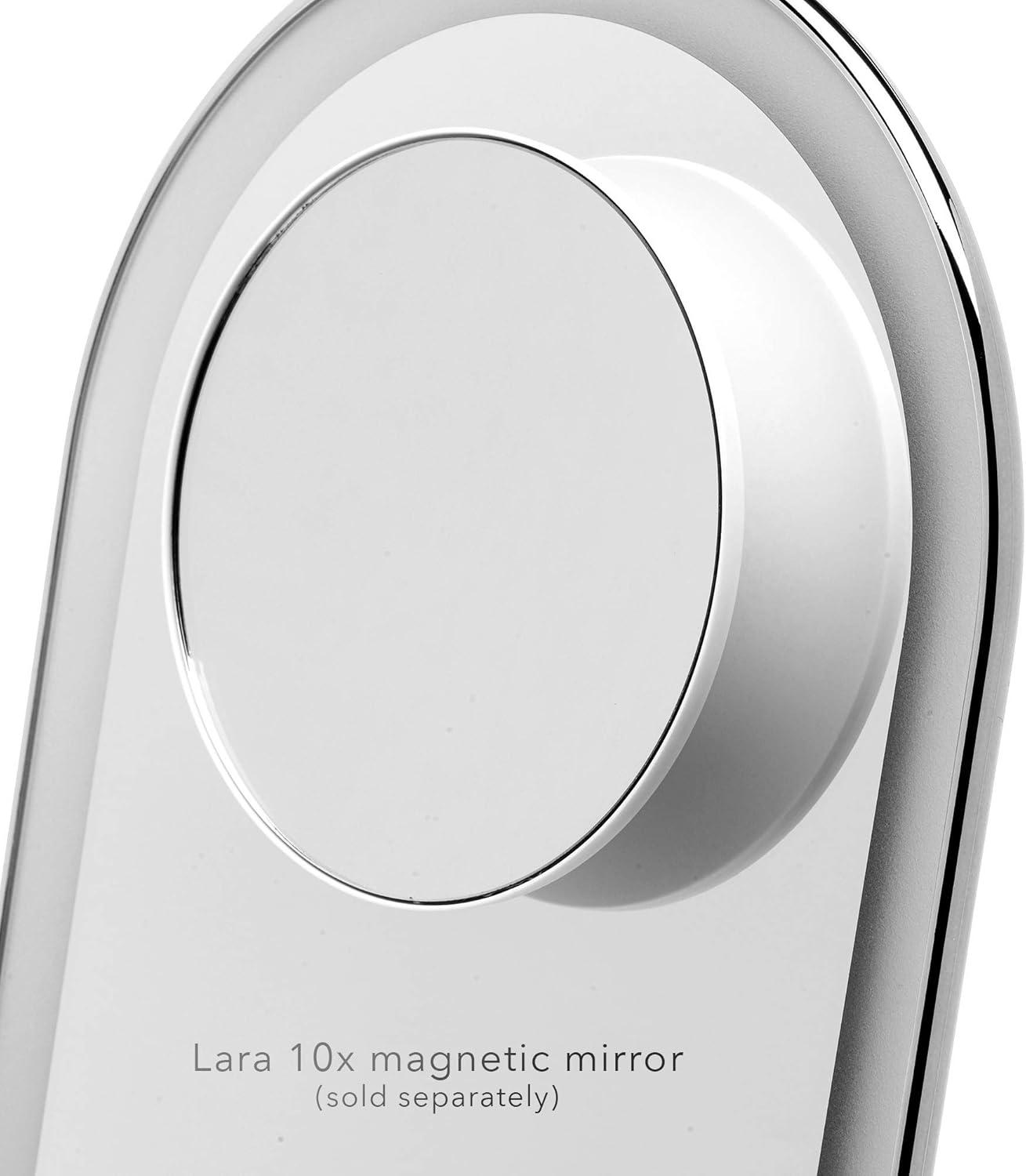 Vera Chrome Finish Oval LED Lighted Vanity Magnifying Mirror