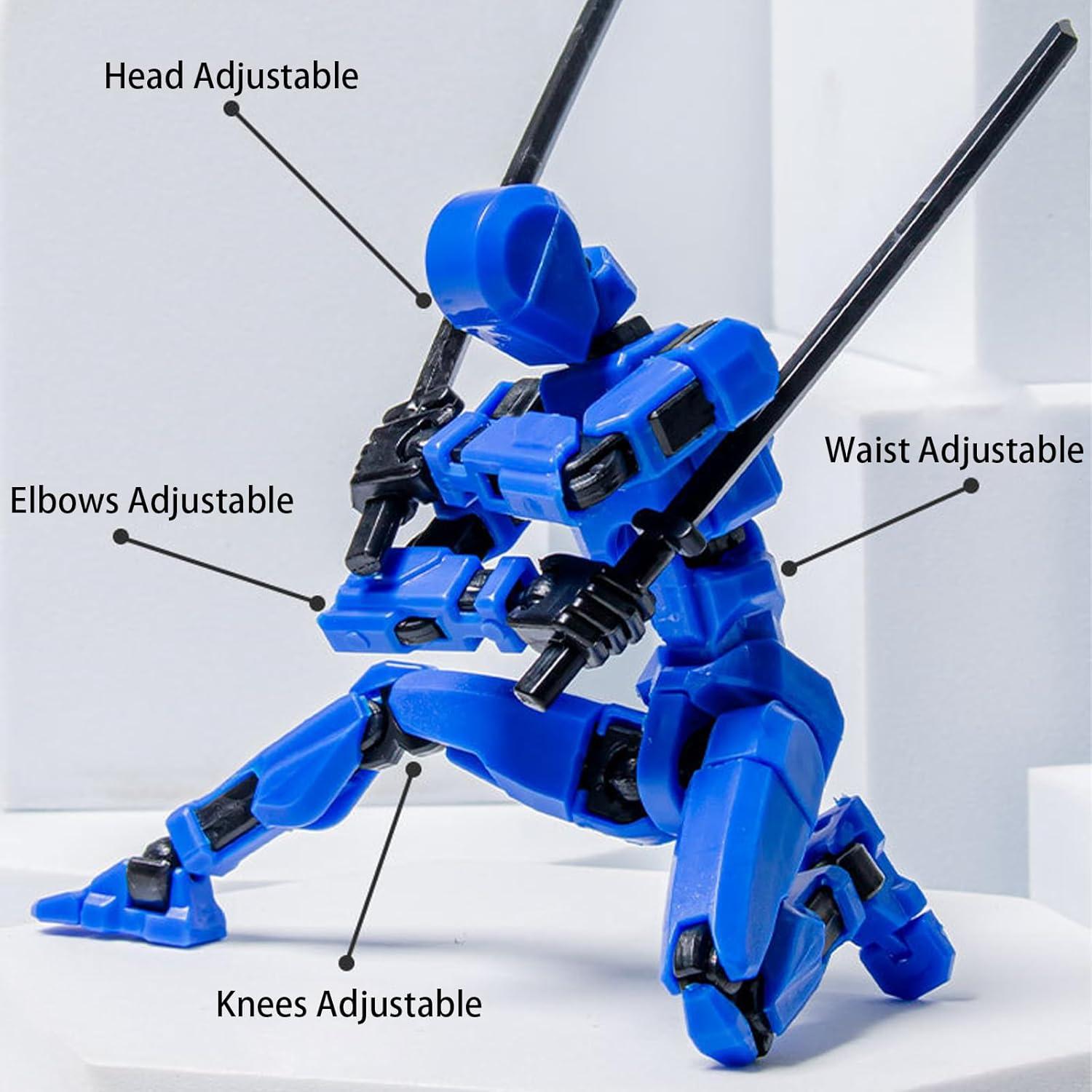 5PCS Assembly Completed T13 Action Figure 3D Printed Multi-Jointed Movable,Lucky 13 Action Figures,Multi-Articular Action Figures,Desktop Decorations,Creative Gifts (5 Colors)
