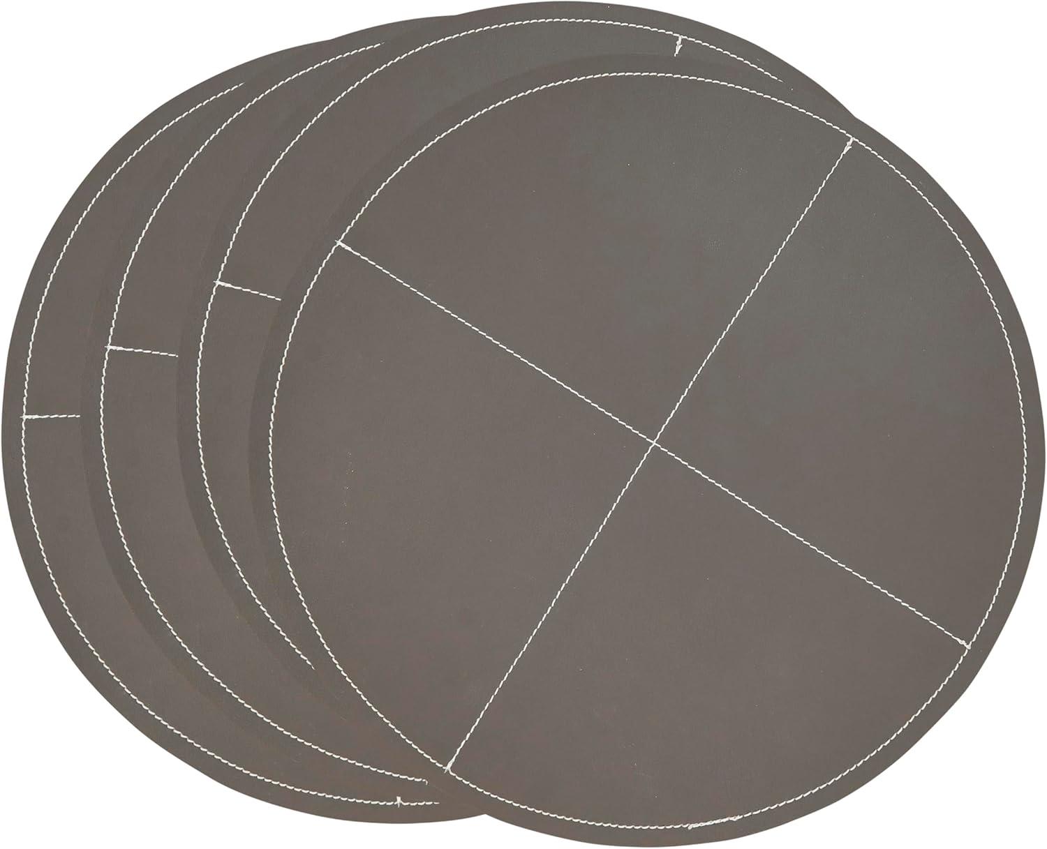 Mirela Collection 100% Polyurethane No Pattern Round Placemat