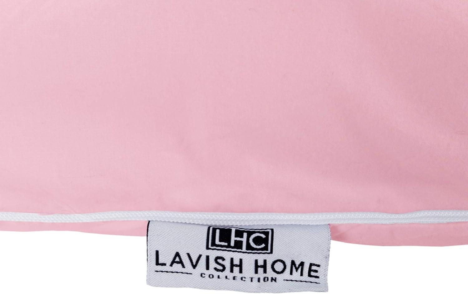 Lavish Home 64-PREGN-COV-CTNP Full Body Pillow Cover-U-Shaped Soft Cotton Replacement Pillowcase - Pink