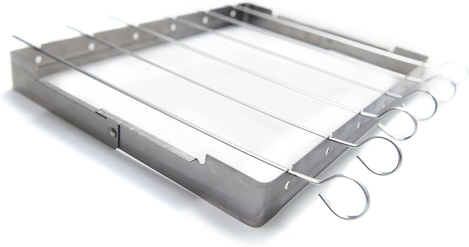 Stainless Steel Folding Kebab Rack with Skewers