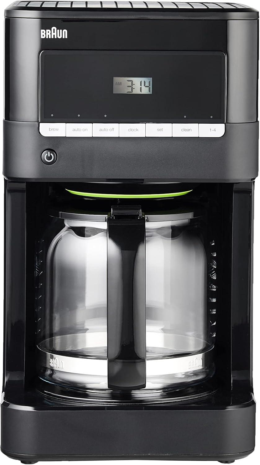 Braun KF7000BK Braun BrewSense 12-Cup Drip Coffee Maker with Brew Strength Selector and Glass Carafe