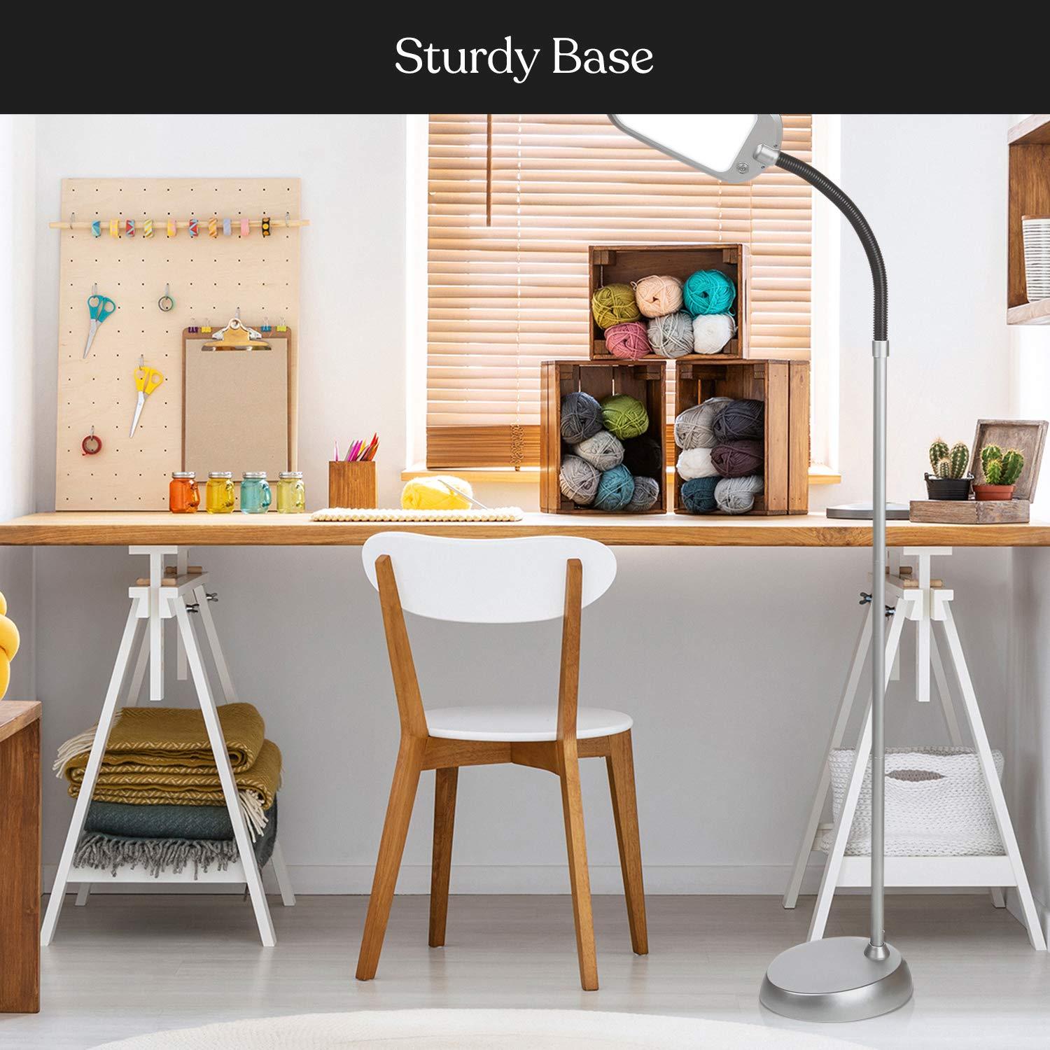 Brightech Litespan Slim 55 in. Industrial Dimmable LED Directional Task Floor Lamp