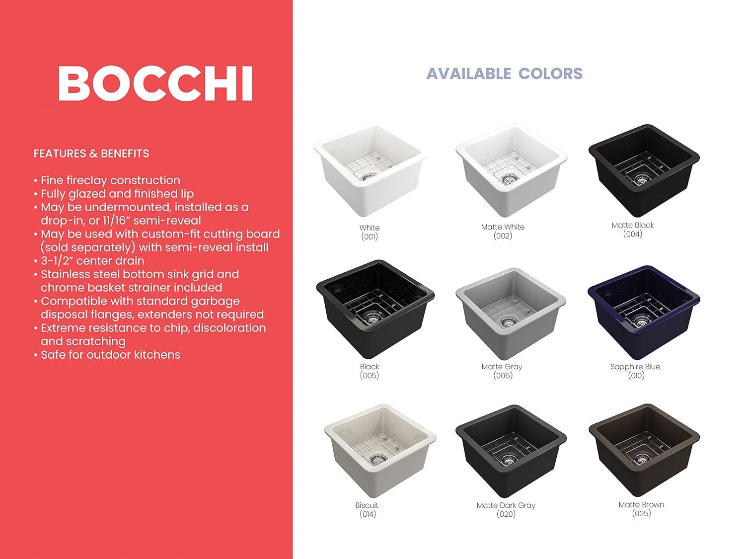 18'' L Fireclay Kitchen Sink