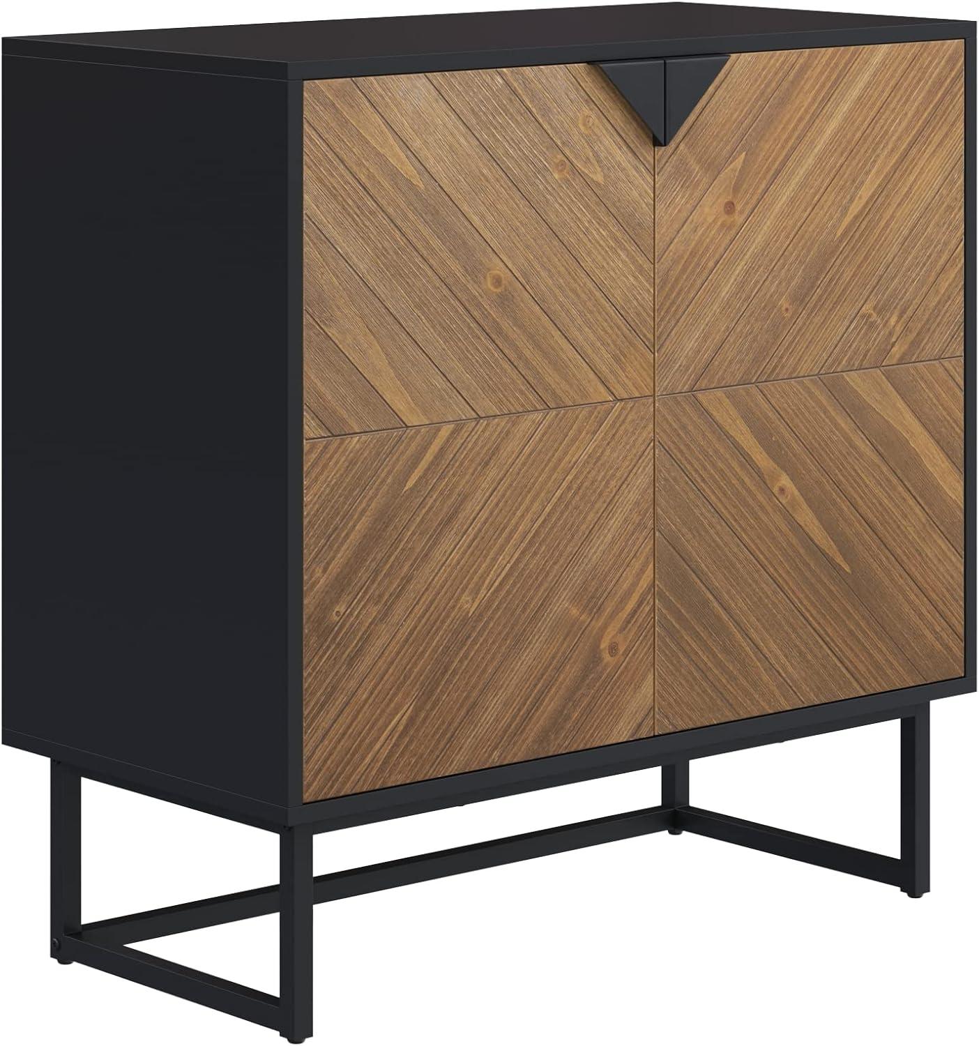 Enloe Wood 2 Door Storage Cabinet - Nathan James