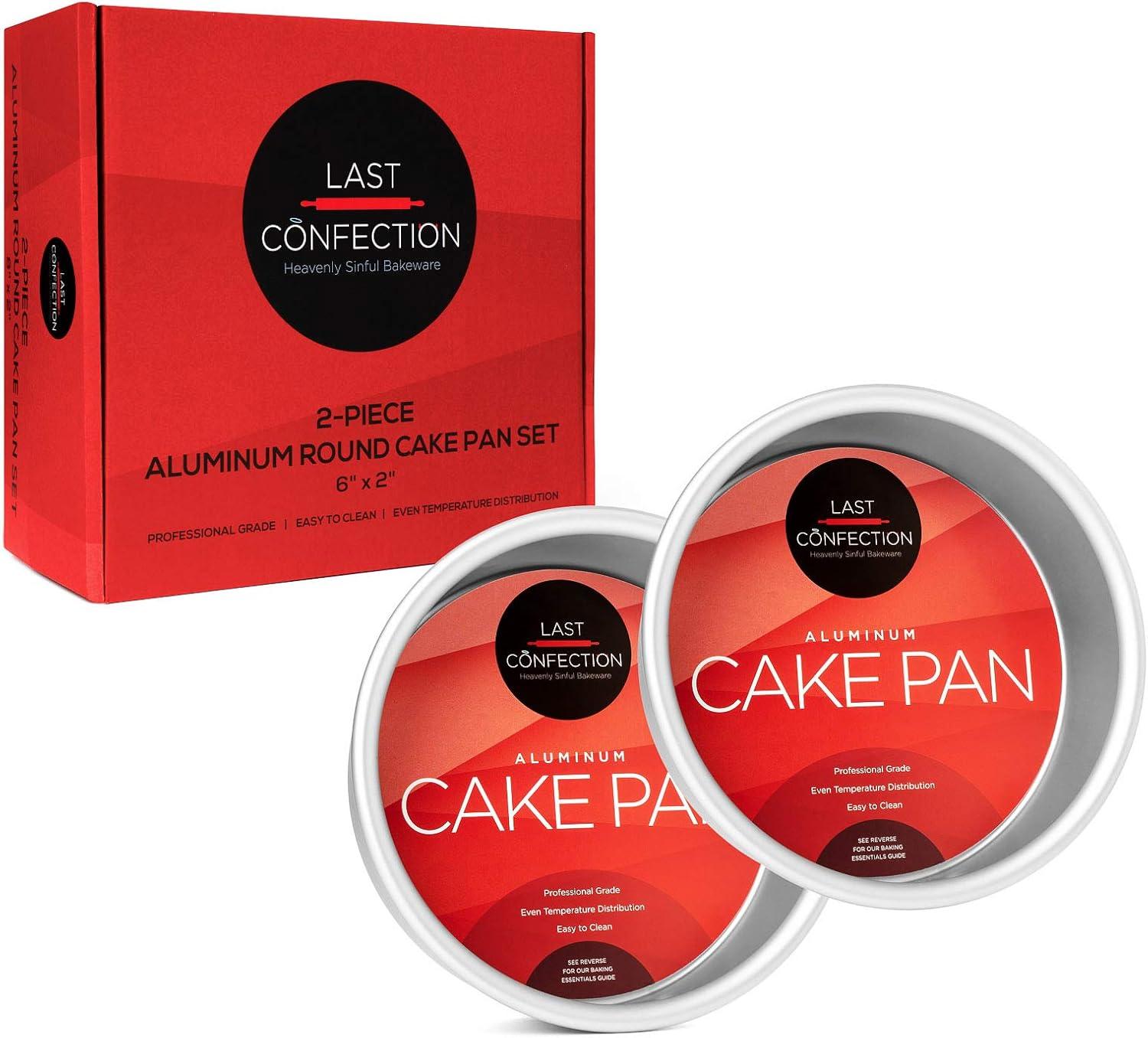 6-Inch Round Aluminum Cake Pan Set