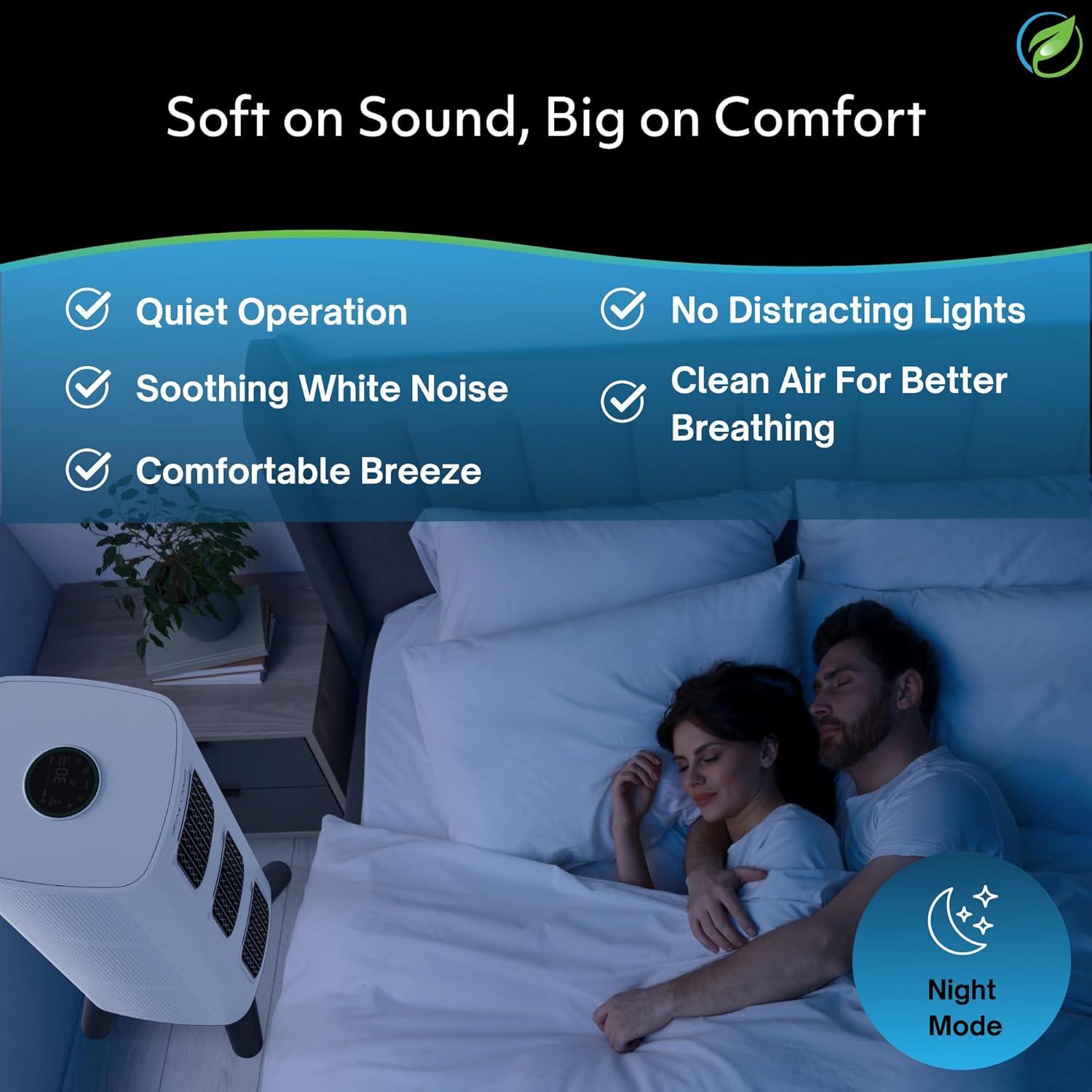 Air Oasis iAdaptAir 2.0 Large 5-Stage True HEPA Filtration for Viruses, Mold, Dust, Smoke, Pollen & Odors with 2 year Filter Life, Ozone Free Bi-Polar Technology, WiFi Compatible, and up to, 3,975 Sq Ft of Clean Air.