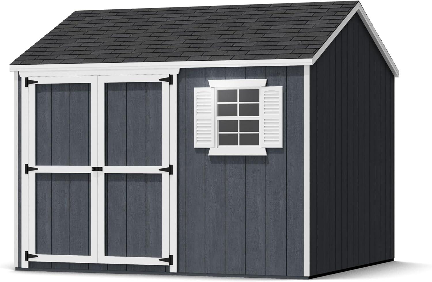 Little Cottage Co. 10x10 Value Workshop Shed with Operable Windows, Outdoor Wood Storage Do-It-Yourself Precut Kit