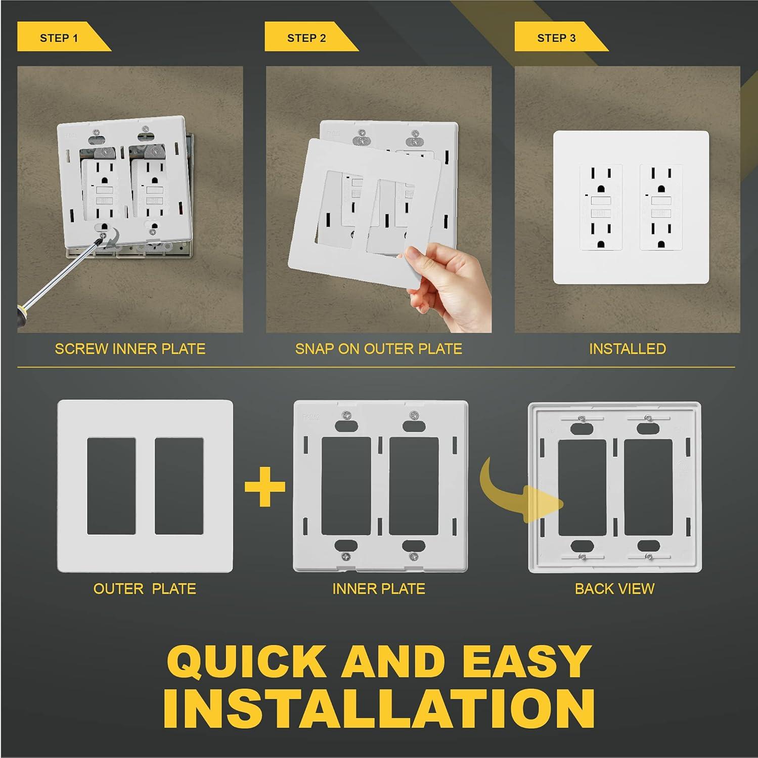 No Subject 2 - Gang Duplex Outlet Standard Wall Plate