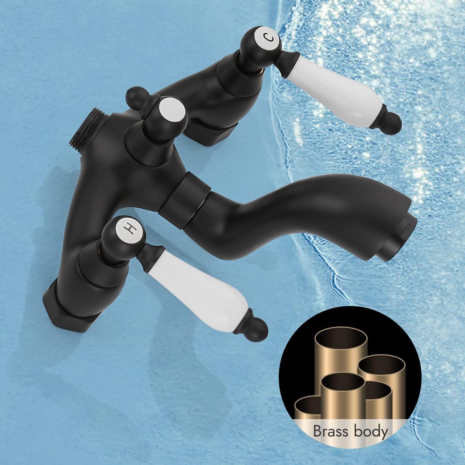 Oil Rubbed Bronze Freestanding Bathtub Faucet with Handheld Shower