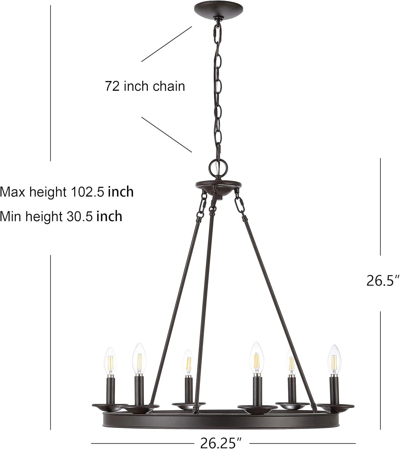 Joris 6 Light Chandelier  - Safavieh