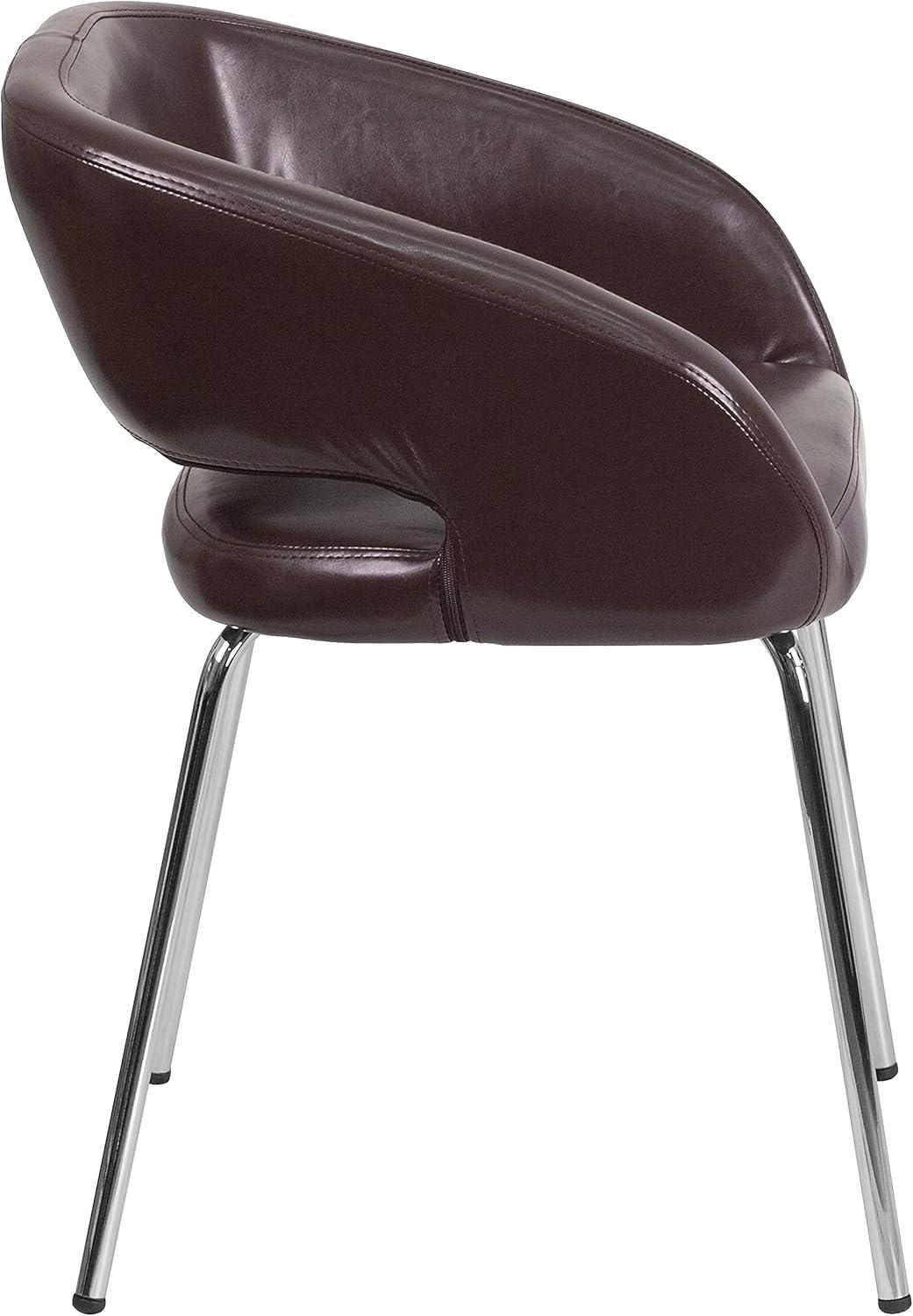 Flash Furniture Fusion Series Contemporary LeatherSoft Side Reception Chair with Chrome Legs