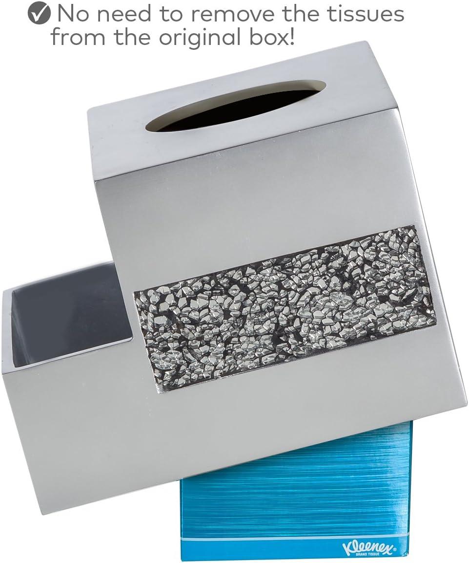 Creative Scents Brushed Nickel Tissue Box Cover