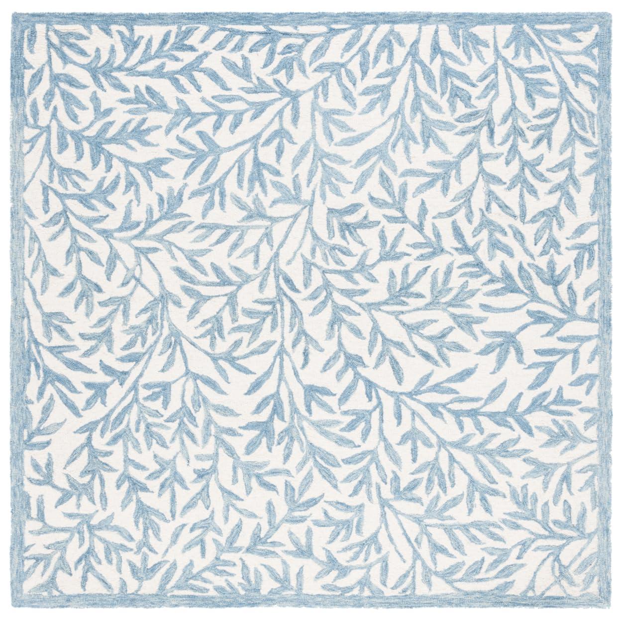 Jardin JAR753 Hand Tufted Area Rug - Ivory/Blue - 6'x6' - Safavieh.
