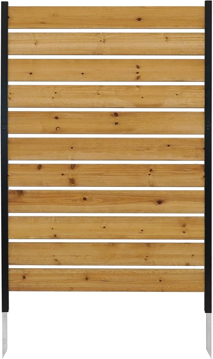 60.5in H x 38.625in W (1 Panel) No Dig Enclo Concord Cedar Wood Privacy Screen, Great to Hide Trash Cans, Decorative Patio Privacy Screen, Outdoor Privacy Fence Panel, Air Conditioner Fence, EC18022