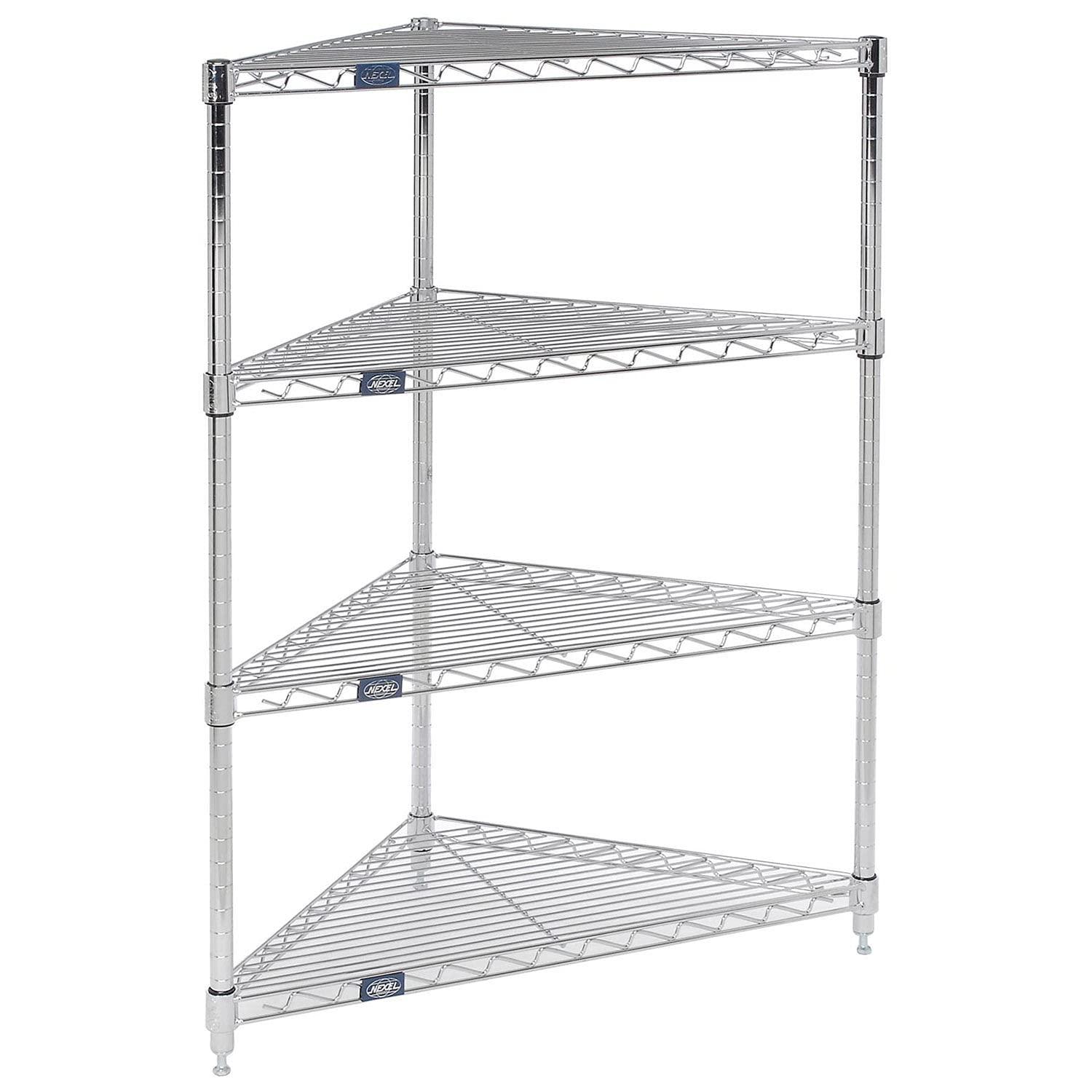 42 x 24 x 18 Inch Chrome Corner Wire Shelving Unit