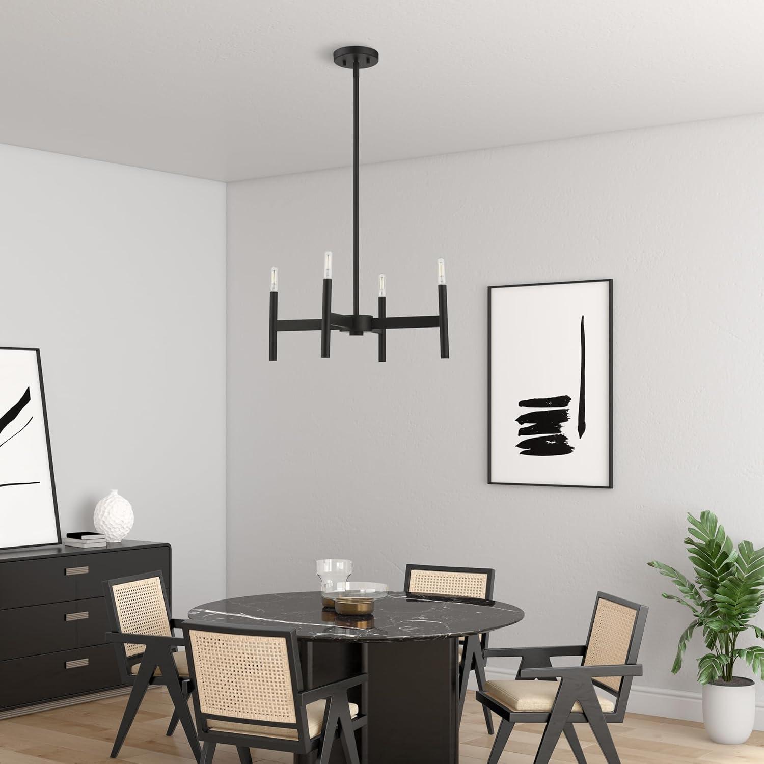 Livex Lighting Copenhagen 4 - Light Chandelier in  Black