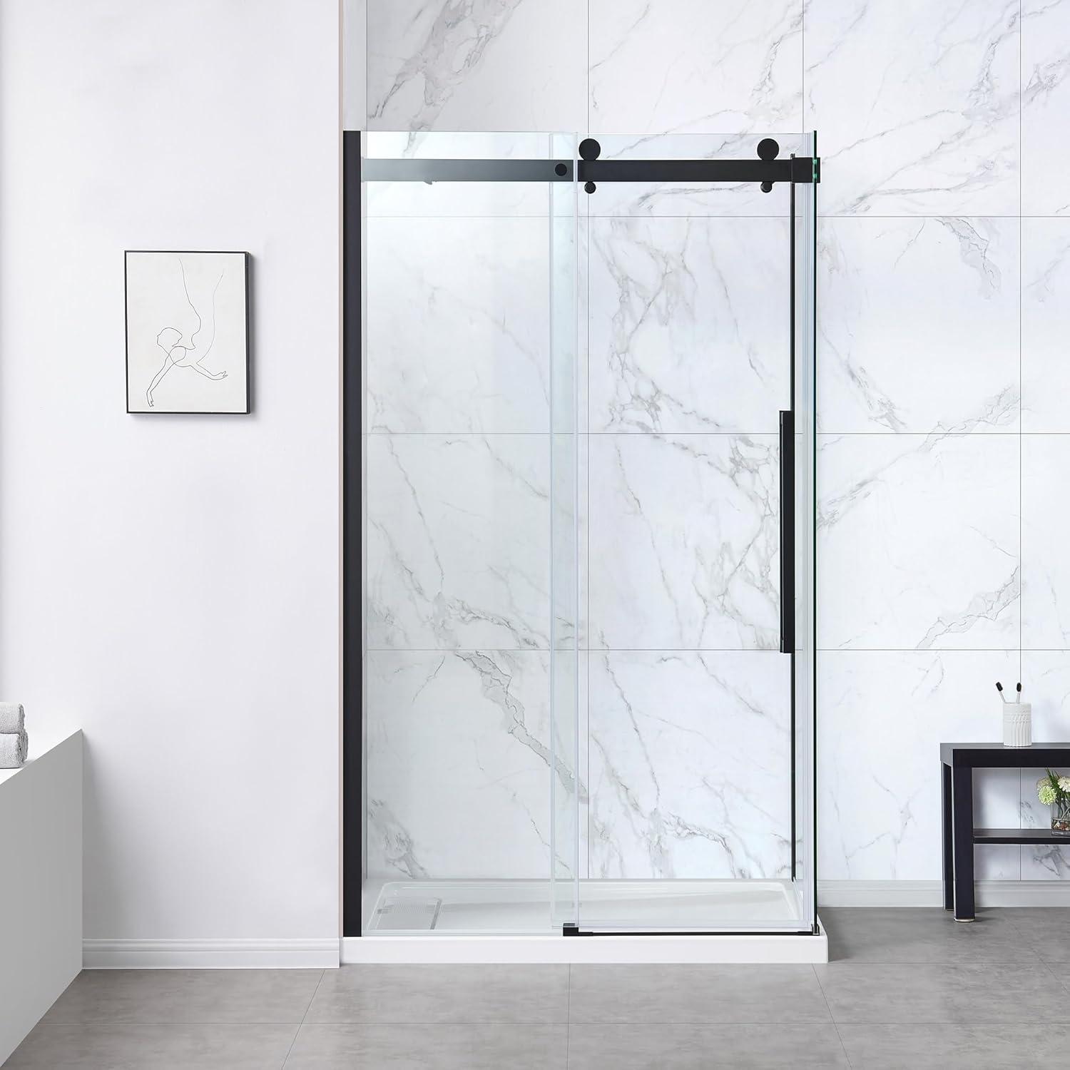 OVE Decors Bel Soft Close Stainless Steel 3-Piece 32-in x 48-in x 81-in Base/Door Corner Shower Kit