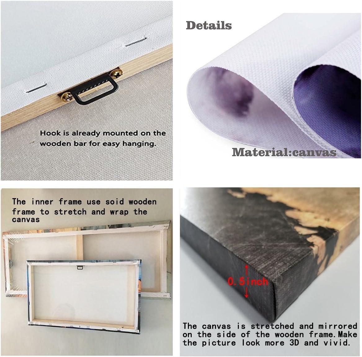 Navy Blue Bathroom Beach Decor Ocean Animals Wall Art Kids Nursery Room Paintings Canvas Rustic Sea Turtle Octopus Jellyfish Fish Pictures Artwork for Bedroom Living Room Home Decorations 16x16” 4Pcs