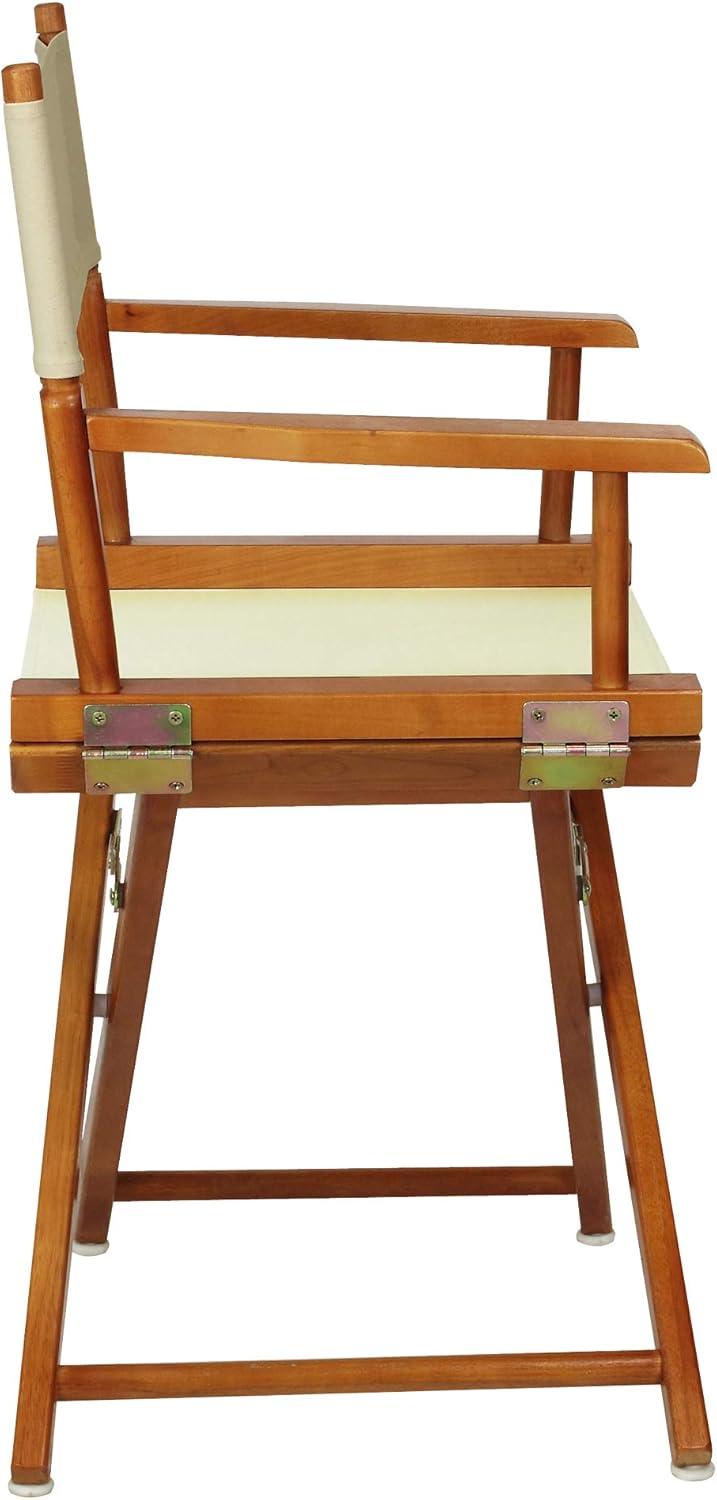 200-55-021-12 18 in. Directors Chair Honey Oak Frame with Natural & Wheat Canvas