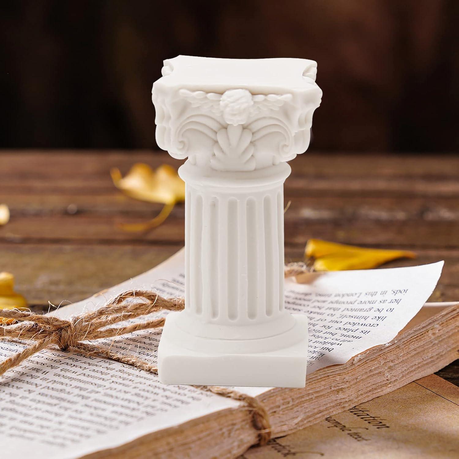 5Pcs Roman Pillar Statues Resin Pedestal Stand Roman Pillar Greek Column Statues