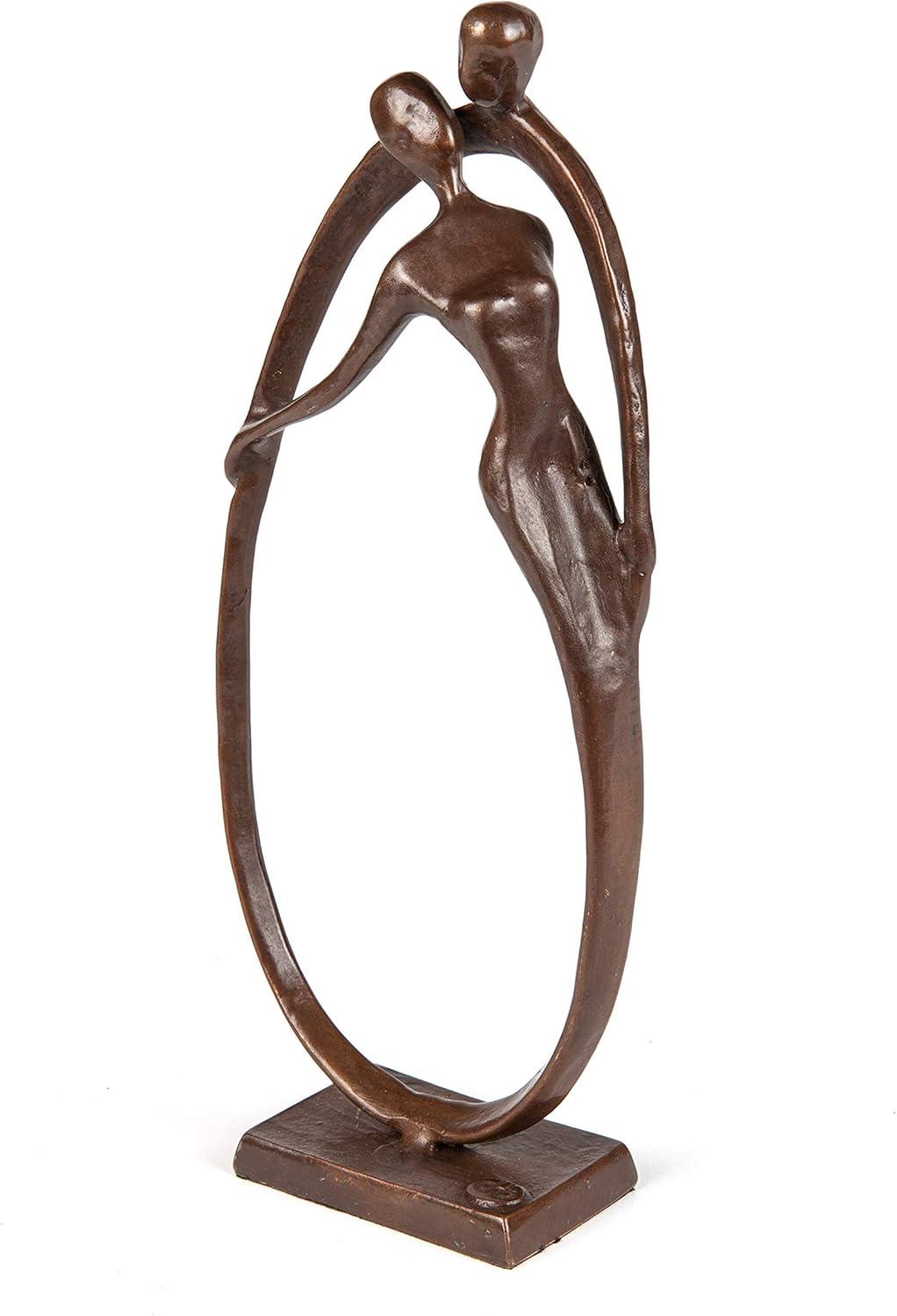 Bronze Circle of Love Sculpture for Home Decor