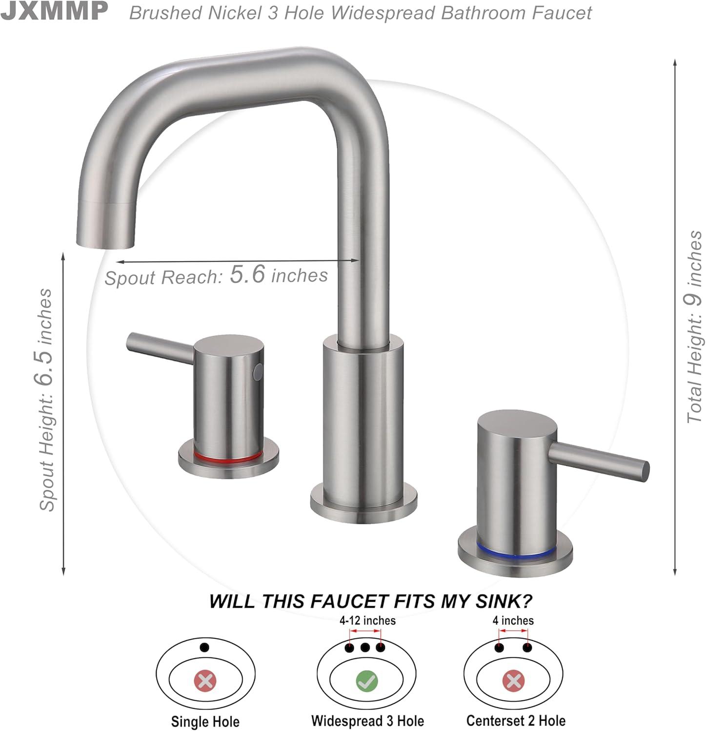 8 In. Bathroom Basin Faucet With Drain Kit