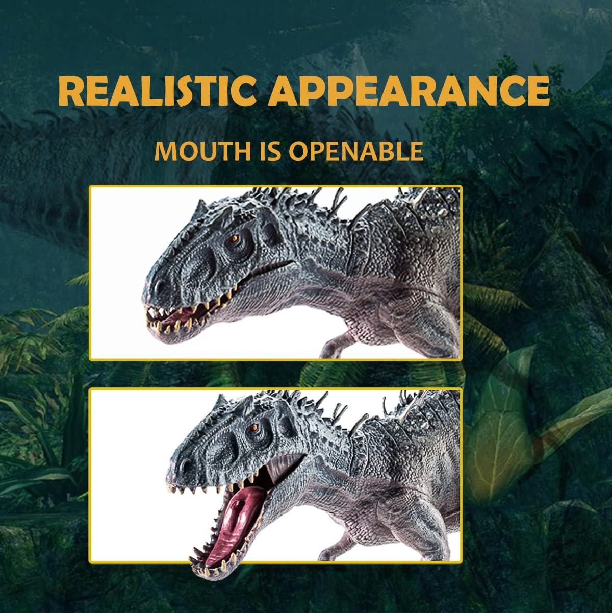 JR PARK Large Dinosaur Toy, 15.7" Figures Realistic Rex with Moveable Jaw, Educational Animal Model for Collector, Fanatics, Birthday Gift