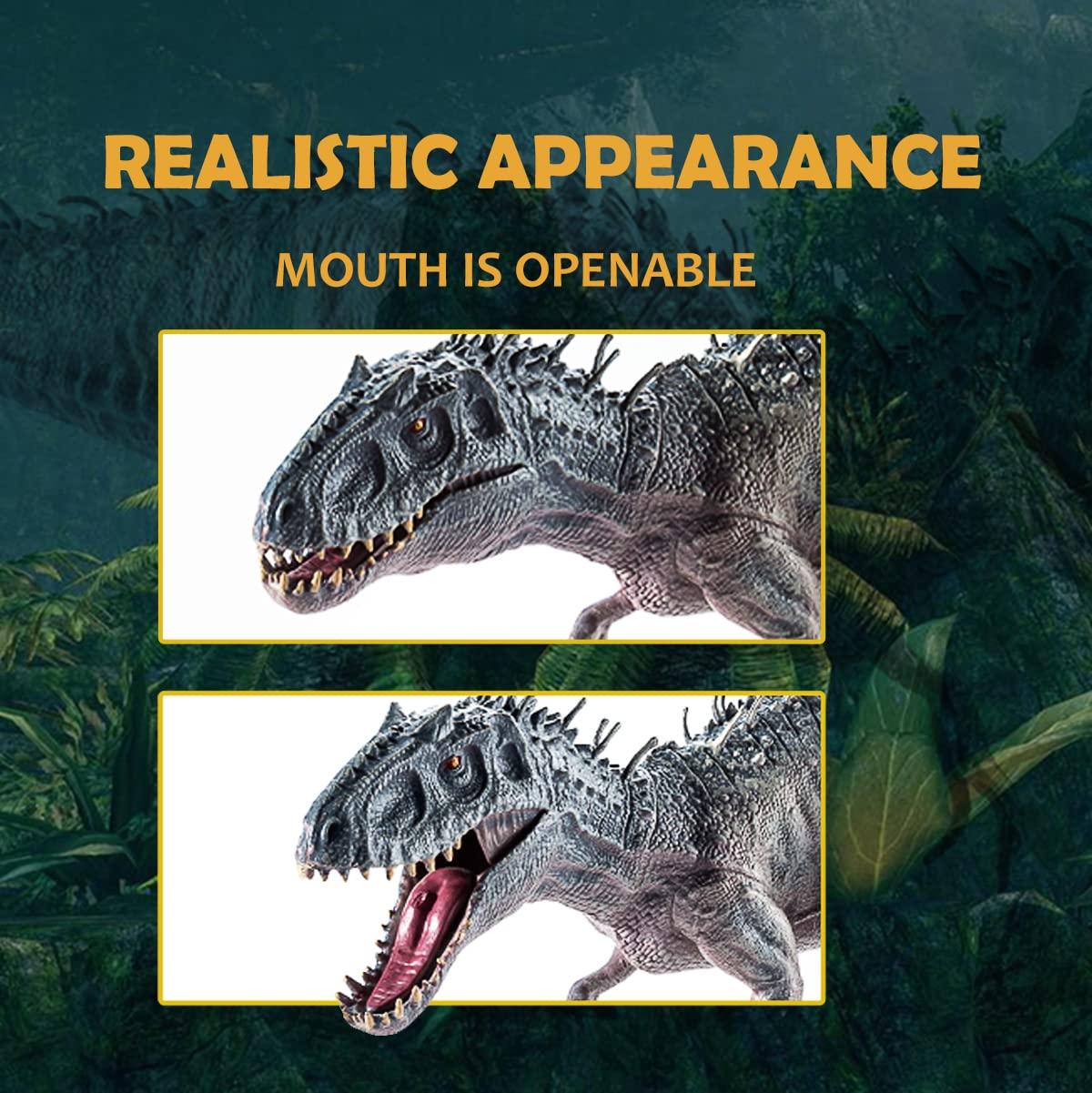 JR PARK Large Dinosaur Toy, 15.7" Figures Realistic Rex with Moveable Jaw, Educational Animal Model for Collector, Fanatics, Birthday Gift