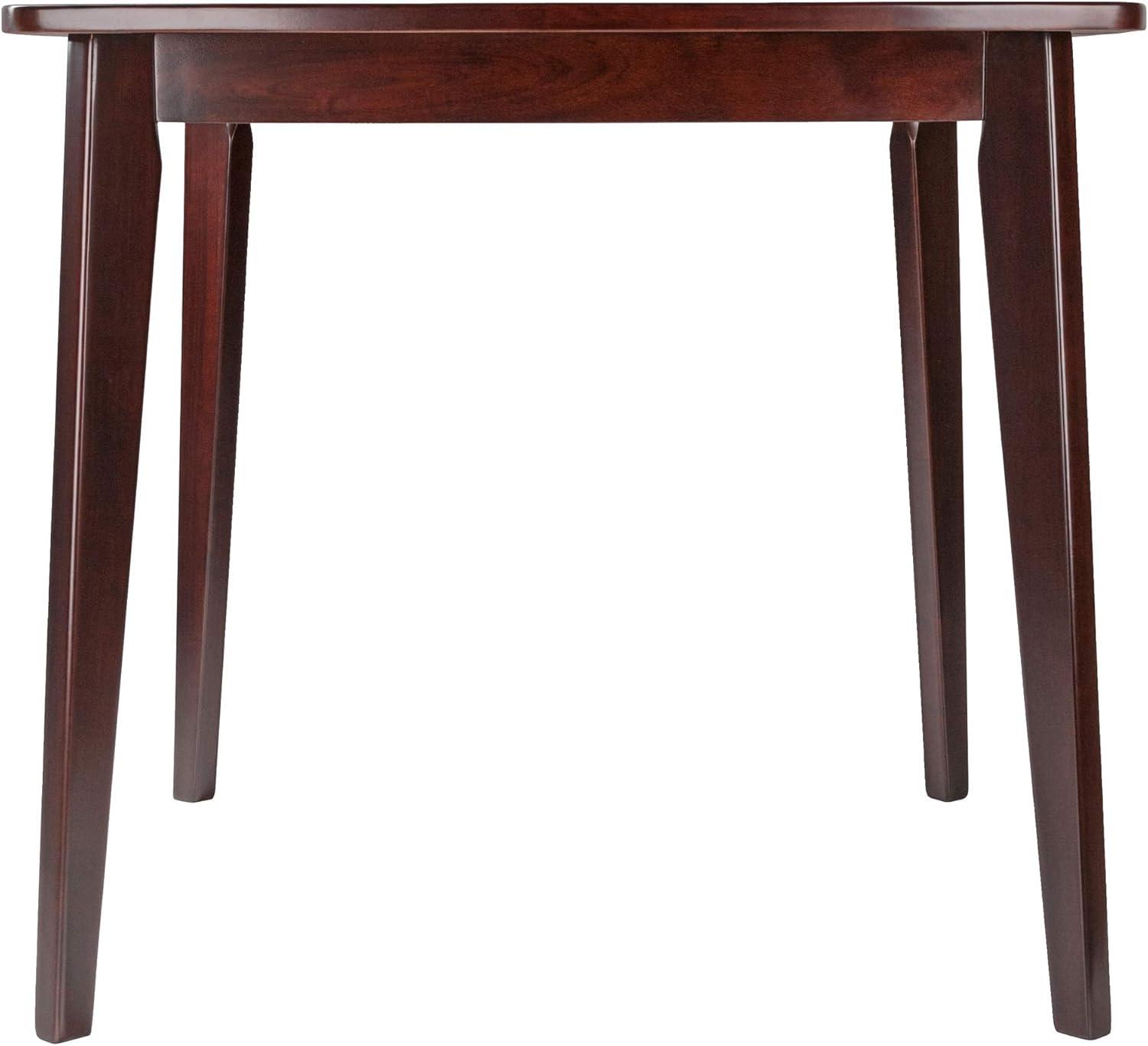 Pauline Dining Table Walnut - Winsome: Solid Wood, Square Shape, Seats 4