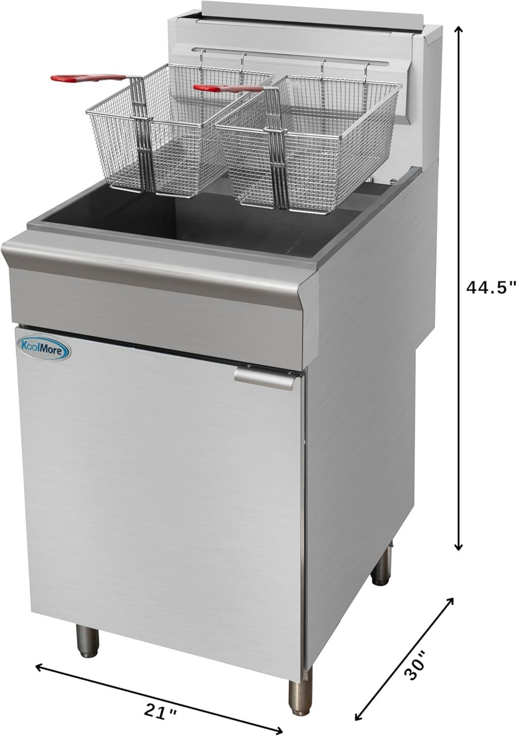 KoolMore Natural Gas Commercial Deep Fryer