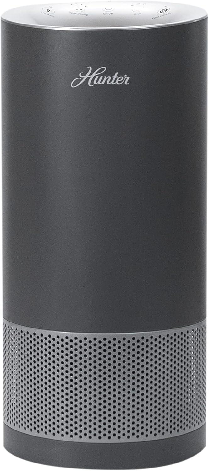 Hunter HP450UV Round Air Purifiers for Home, True HEPA Air Purifier Tower for Pets, Odors, Allergens, Smoke, Dust, VOC's. HEPA Air Purifiers for
