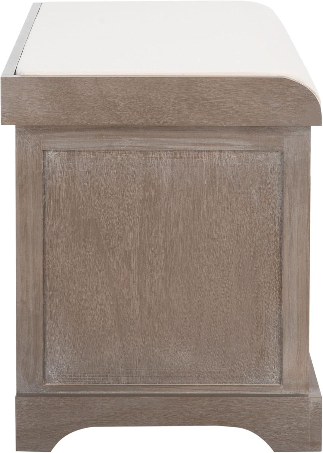 Freddy Wicker Storage Bench - AMH5736 - White Wash - Safavieh