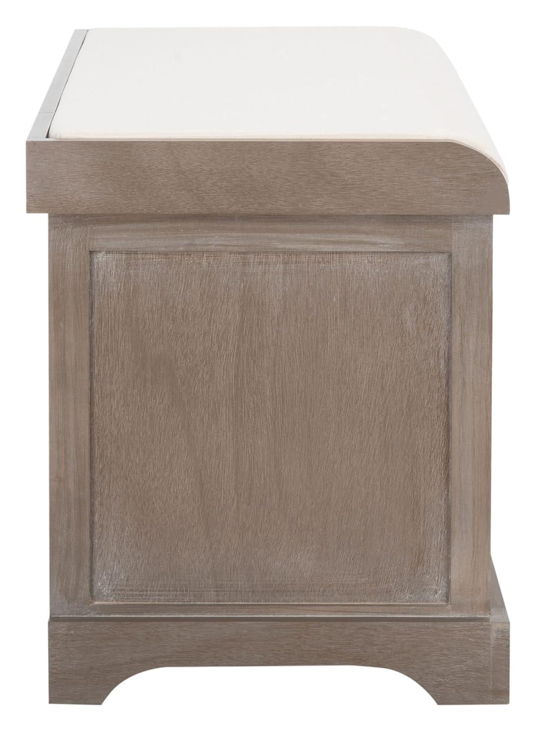 Freddy Wicker Storage Bench - AMH5736 - White Wash - Safavieh