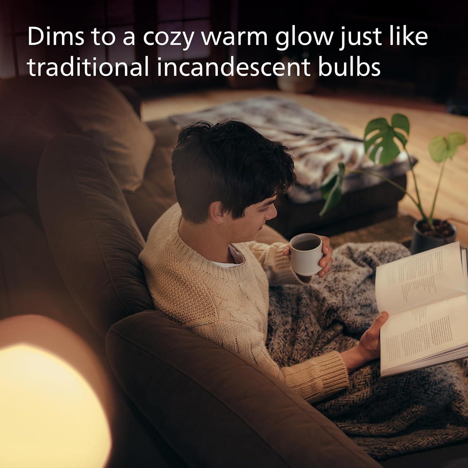 Philips UltraDef LED 60W Frosted Soft White A19 4P: Dimmable, Energy Star Certified, 800 Lumens, 13.7-Year Life
