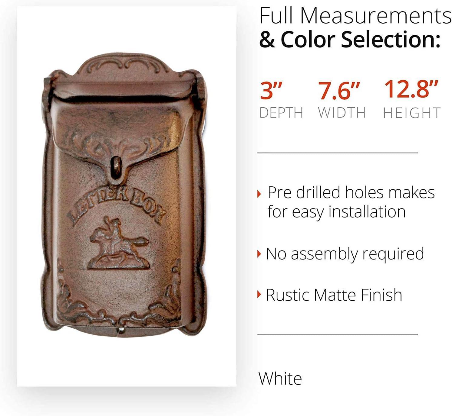 NACH Cara Cast Iron Wall Mounted Mailbox