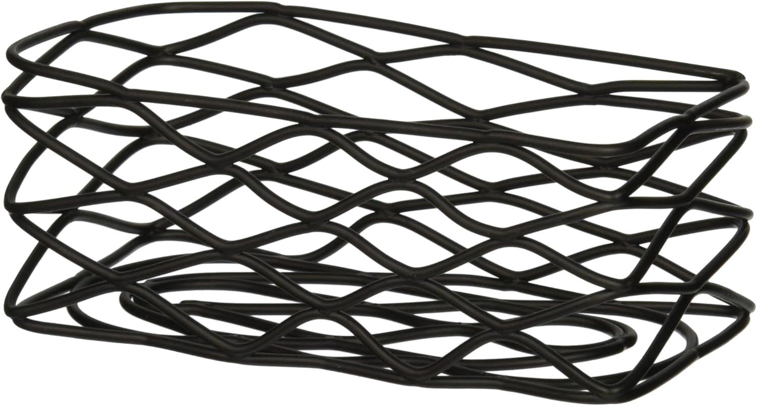 Black Wire Rectangular Condiment Basket