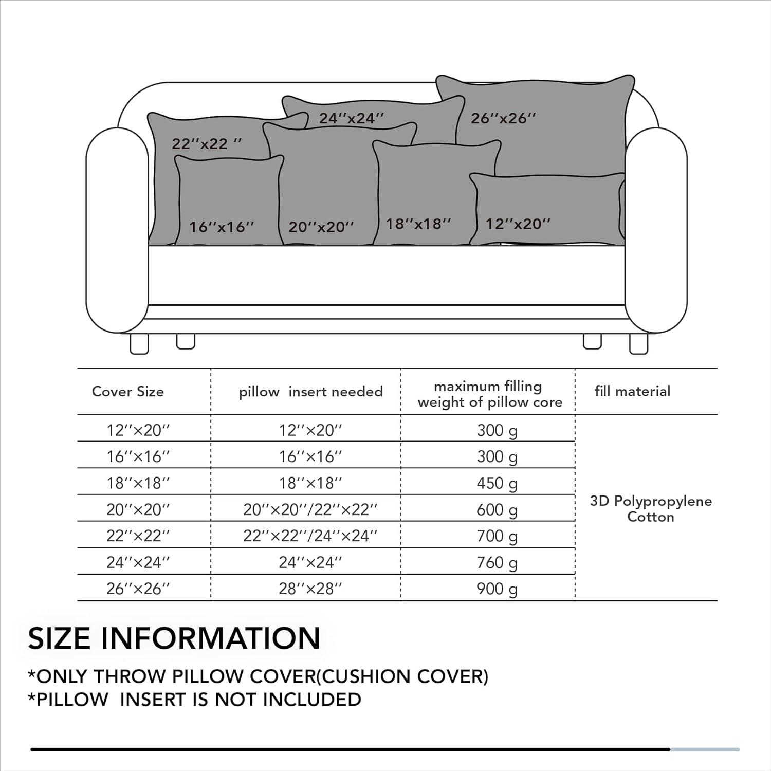 Deconov Reversible Pillow Cover