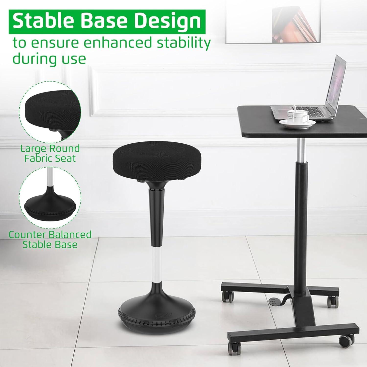 Wobble Taburete de Escritorio de Pie - Silla de Oficina Alta para Silla de Escritorio de Pie Taburetes Wobble para Asientos en el Aula Silla Addd Taburete Ajustable en Altura Taburete Activo de 23-33" para Escritorio de Pie Sillas Wobble