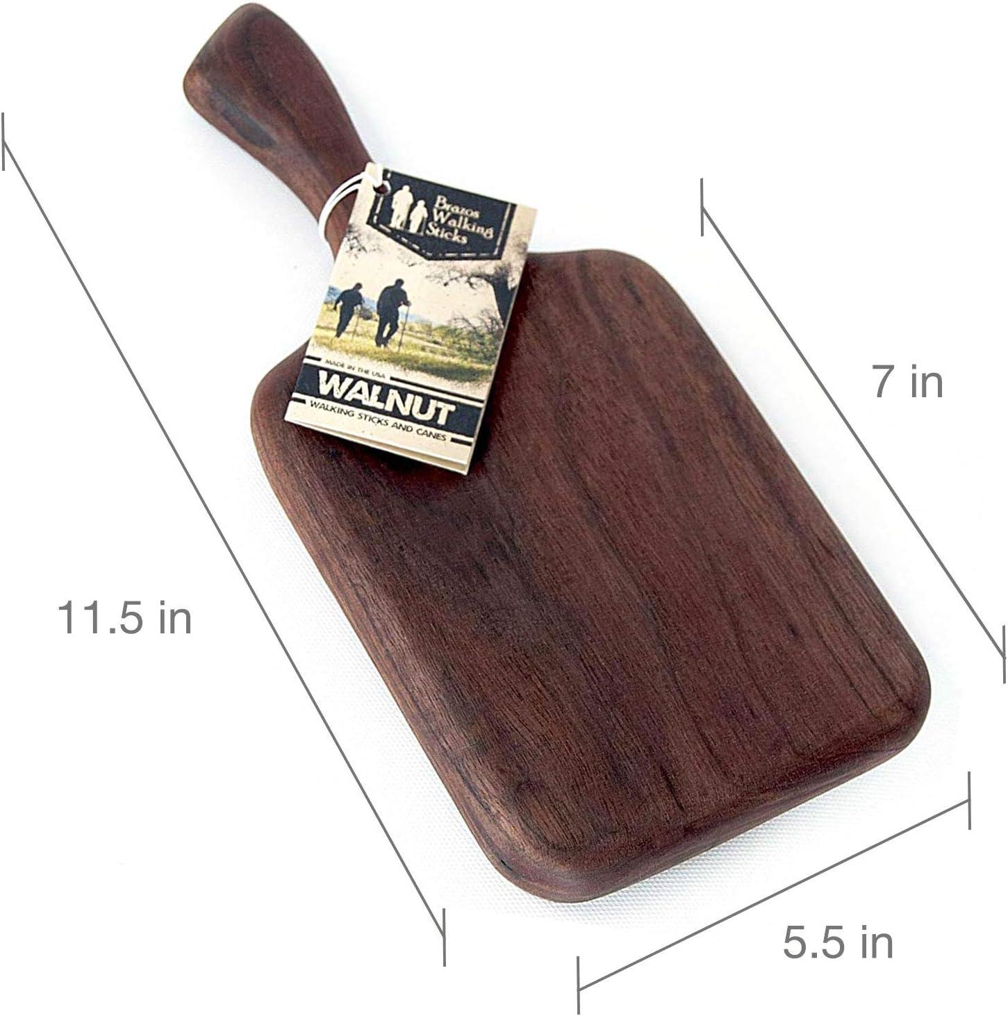 Brazos Home Dark Walnut Wood Cutting Board for Kitchen, Seasoned, Chopping Board, Wood Cheese Board, Charcuterie Platter, Ideal for Serving or Chopping Fruit, Vegetables, Cheese or Meat, 11x6, Small