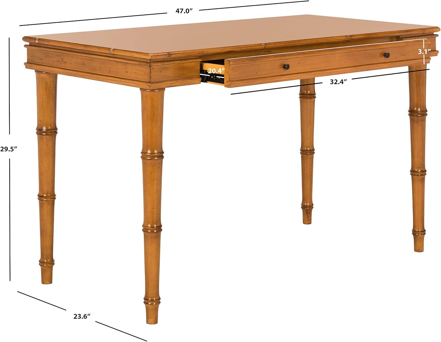 Noely  1 Drawer Writing Desk - DSK3500 - Brown - Safavieh