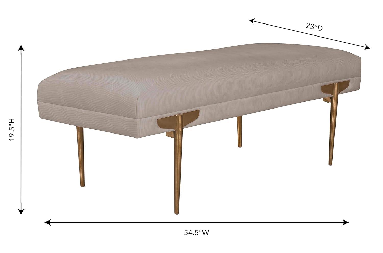 Amplitude 54" Velvet Bench